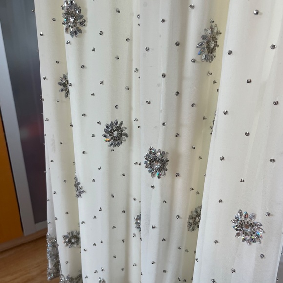 3 pc beaded cocktail palazzo, tank, scarf outfit. Size Small. Sold as set. - Picture 4 of 16